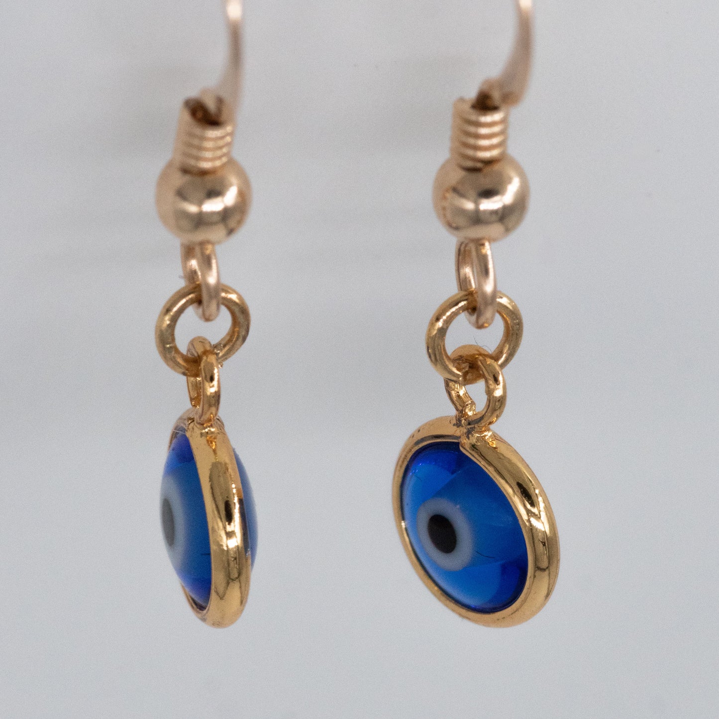 Navy Evil Eye Earrings