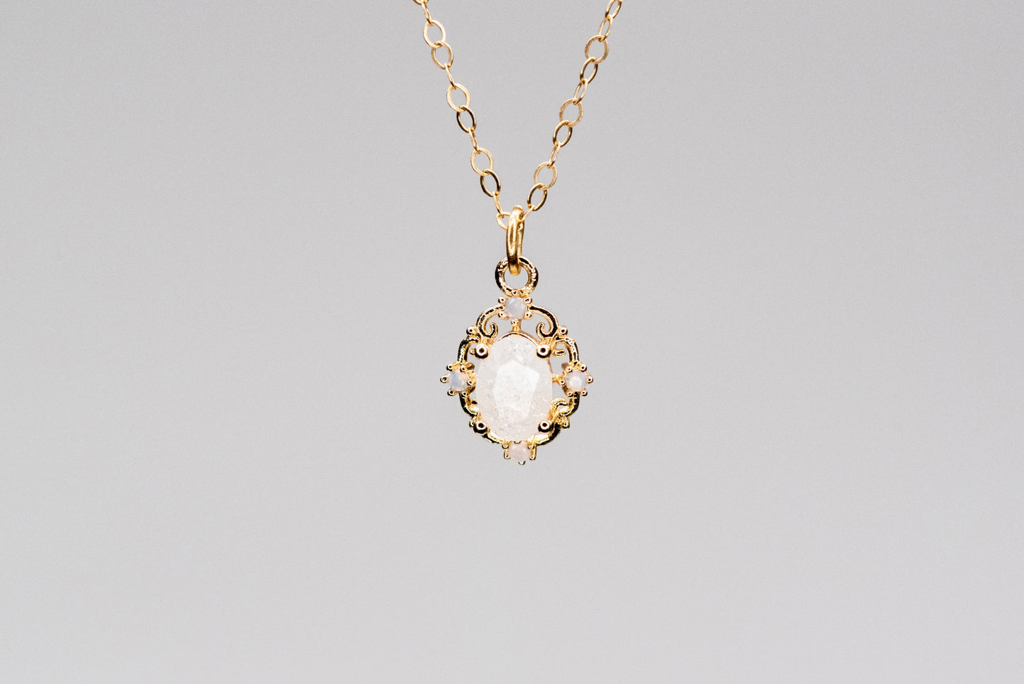 Quartz Gold Necklace