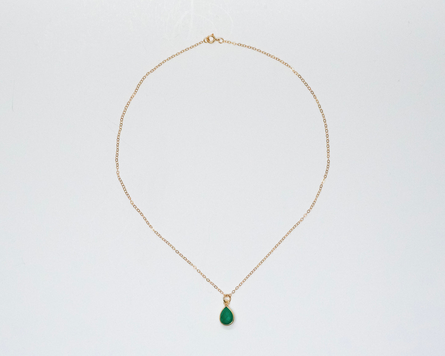 Green Onyx Gold Necklace