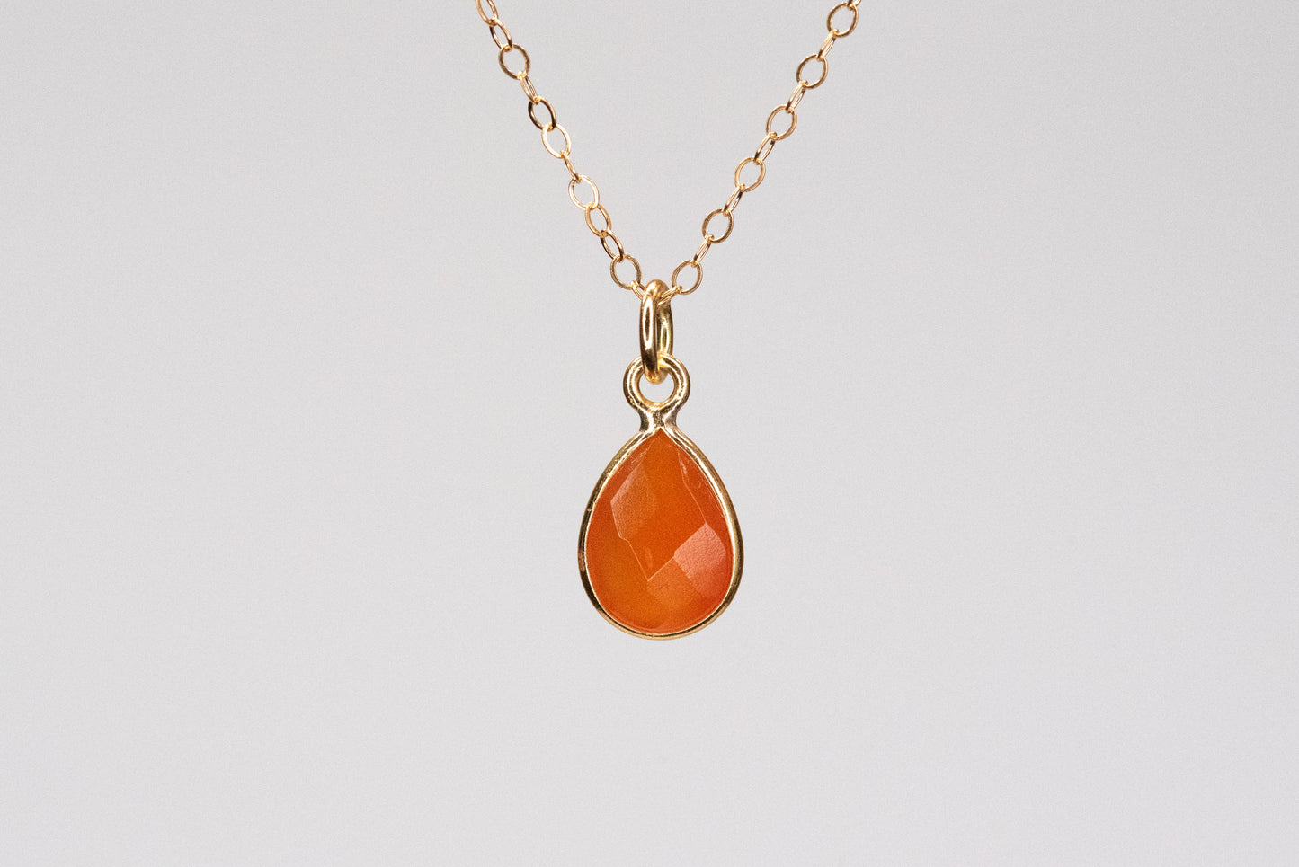 Carnelian Gold Necklace