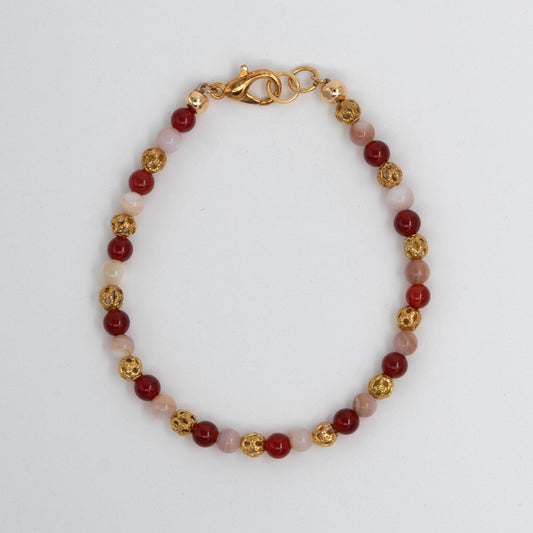 Carnelian and Moonstone Bracelet