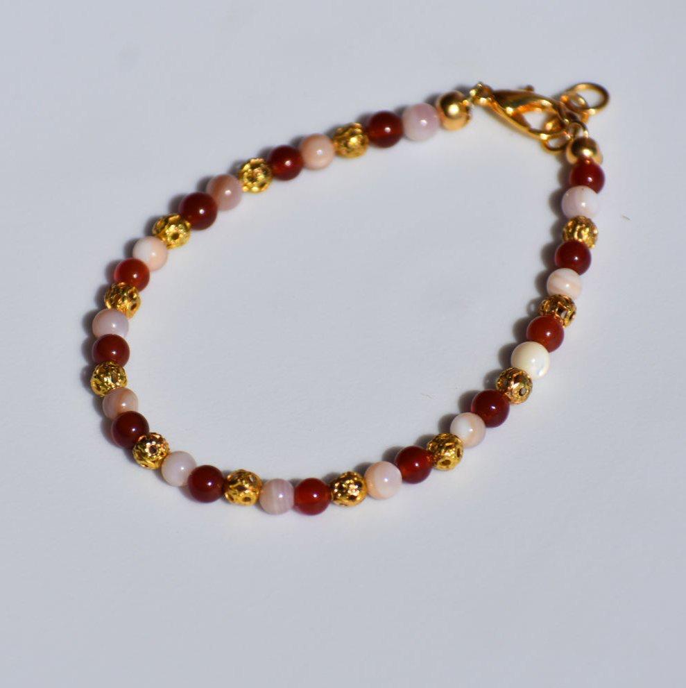 Carnelian and Moonstone Bracelet