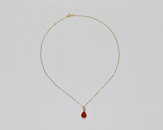 Carnelian Gold Necklace