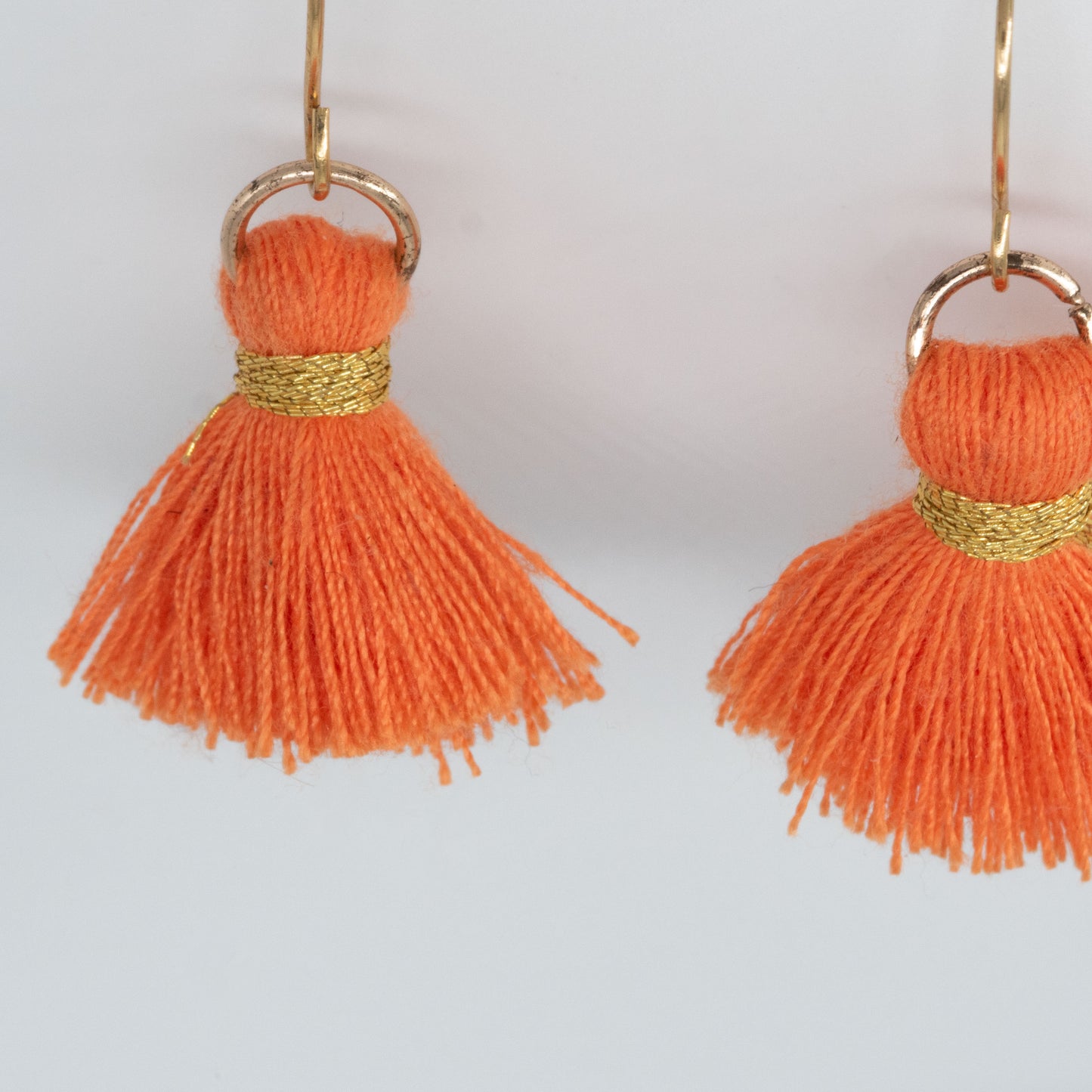 Orange Tassel Earrings