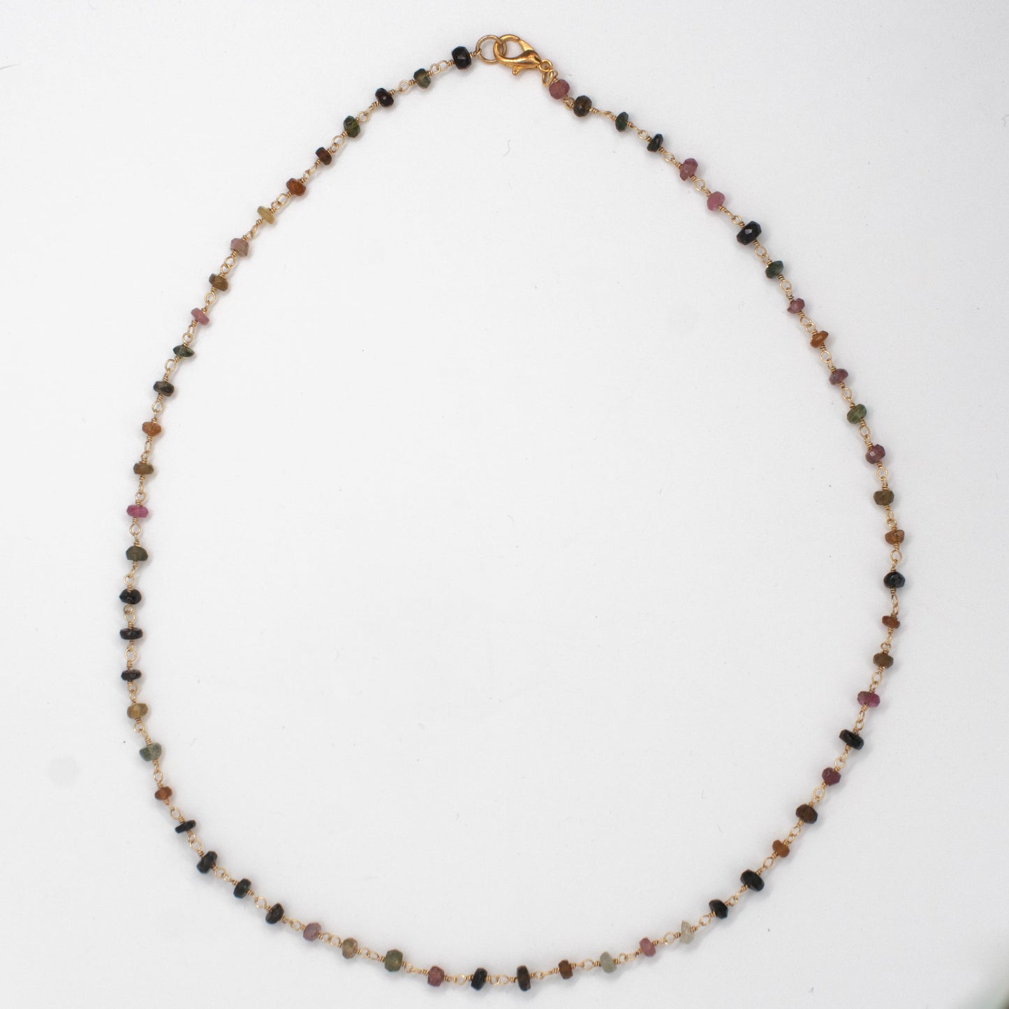 Dainty Gold Tourmaline Necklace