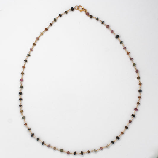 Dainty Gold Tourmaline Necklace