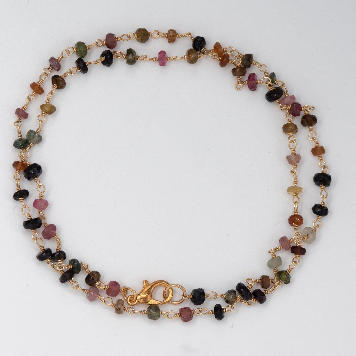 Dainty Gold Tourmaline Necklace