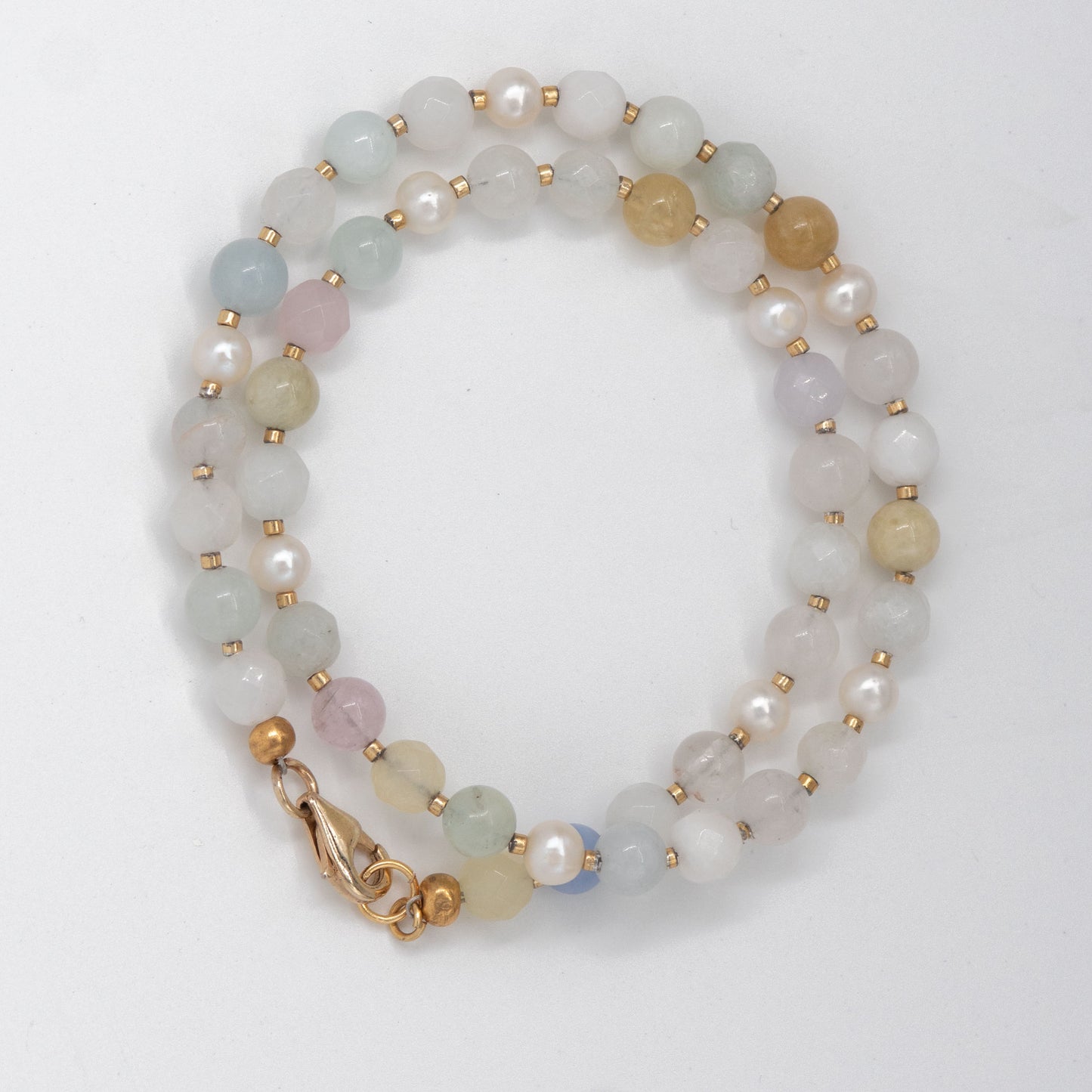 Morganite Pearl Necklace