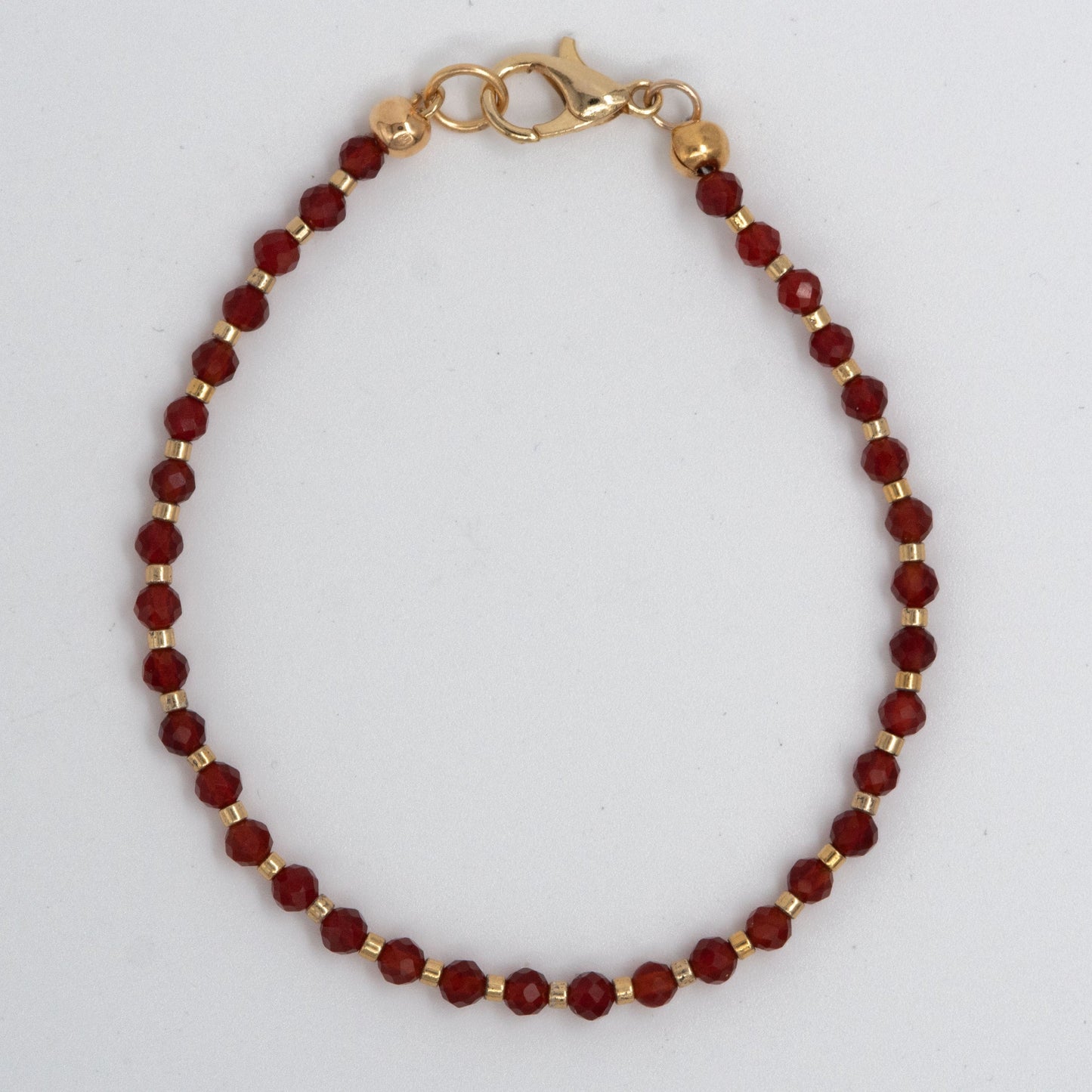 Carnelian Gold Bracelet