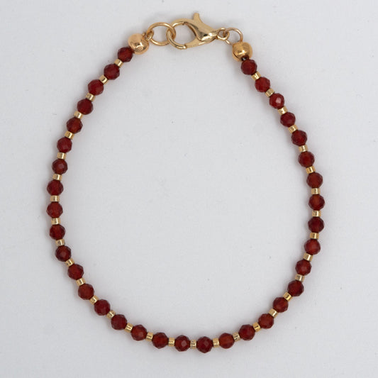 Carnelian Gold Bracelet