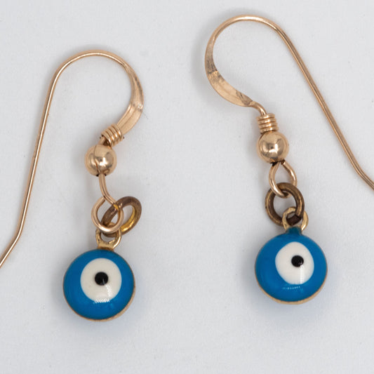 Blue Evil Eye Earrings