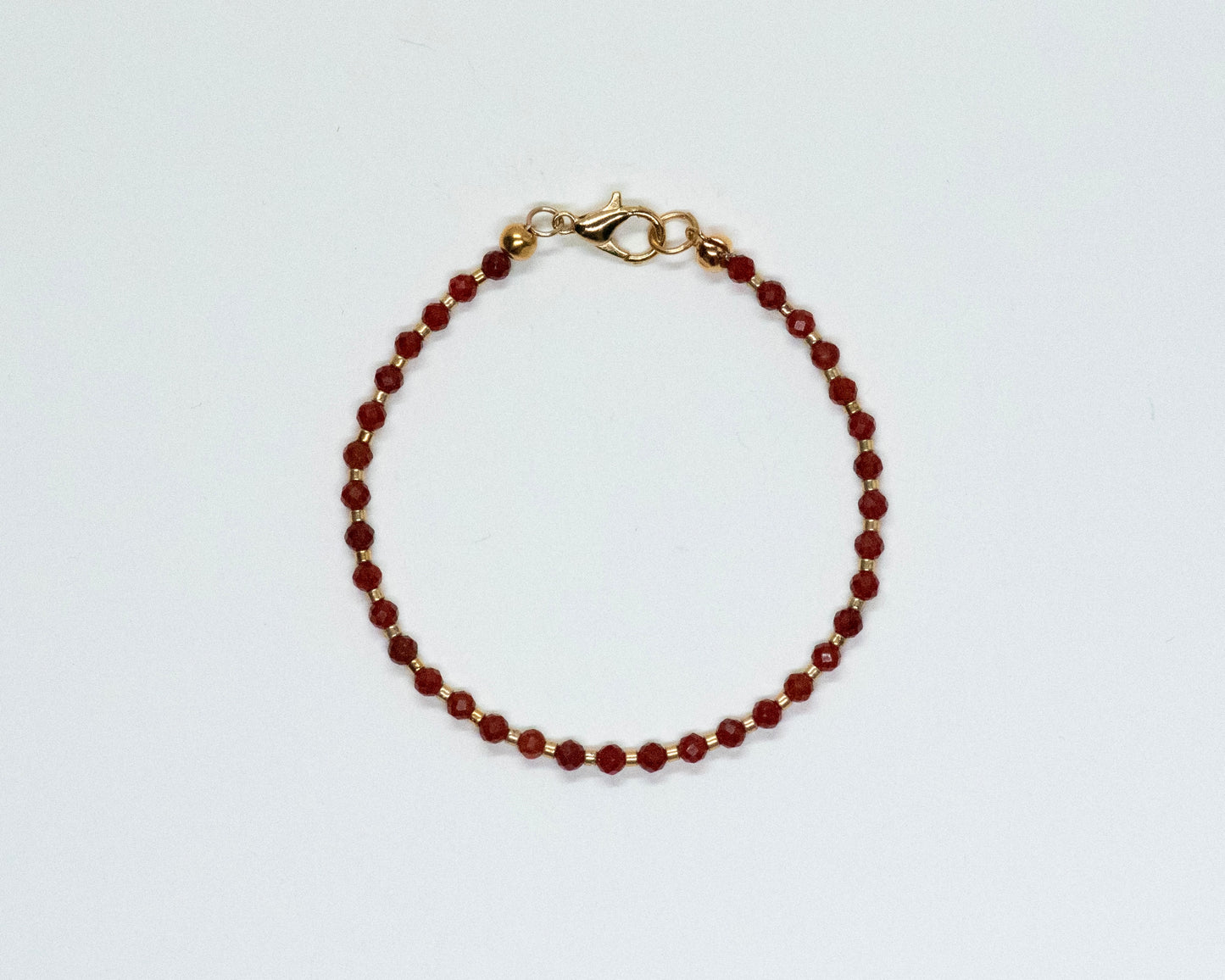 Carnelian Gold Bracelet