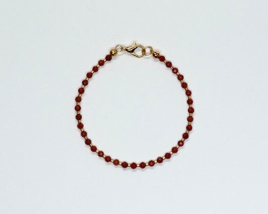 Carnelian Gold Bracelet