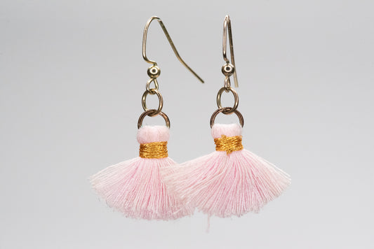 Pink Tassel Earrings