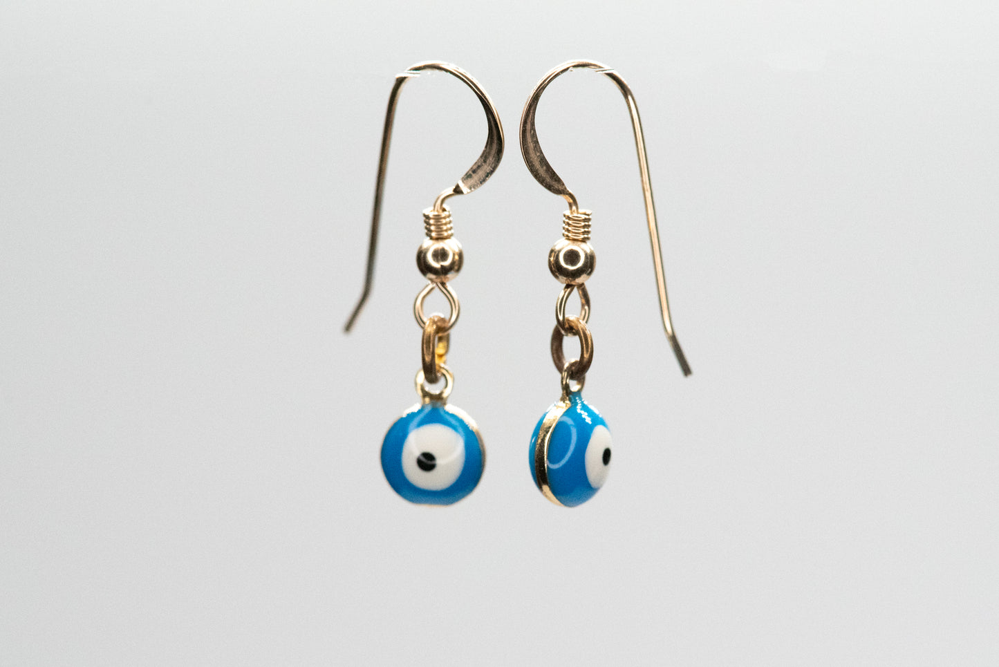 Blue Evil Eye Earrings