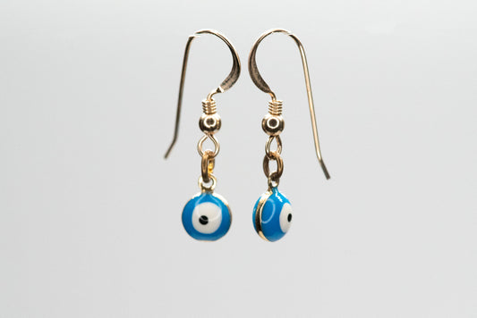 Blue Evil Eye Earrings