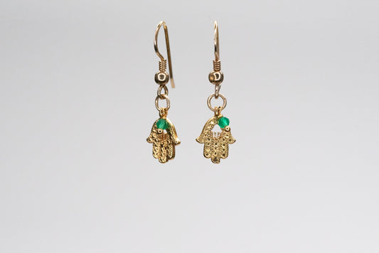 Gold Hamsa Hand Earrings